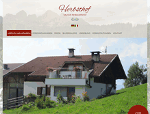 Tablet Screenshot of herbsthof.com